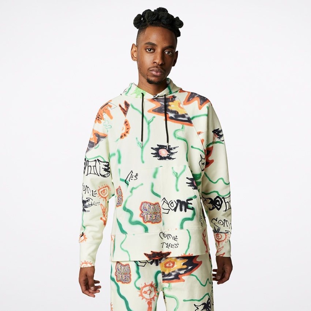 Converse x Come Tees Collaboration Graffiti Hoodie Men’s Oversized Size xxl